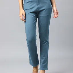 Xpose Women Comfort Straight Fit High-Rise Trousers-picture-38