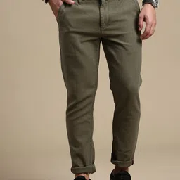 The Roadster Lifestyle Co. Men Green Slim Fit Mid-Rise Chinos-picture-36