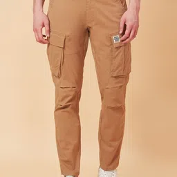 Being Human Men Mid-Rise Plain Cotton Slim Fit Cargos Trouser-picture-31