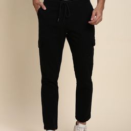 Dennis Lingo Men Mid Rise Plain Casual Cargos Trousers-picture-46