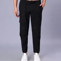 Mad Over Print Men Relaxed Loose Fit Cotton Cargo Trousers-picture-29