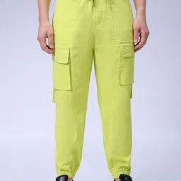 The Indian Garage Co Men Loose Fit Cargos Trousers-picture-31