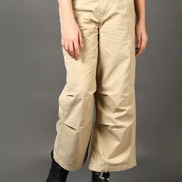 V-Mart Girls Cotton Low-Rise Cargos Trousers-image-30