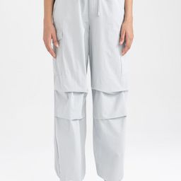 DeFacto Women Mid Rise Plain Pure Cotton Cargos-picture-10