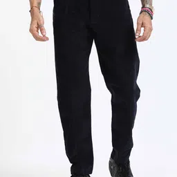 Italian Colony Men Tailored Tapered Fit Corduroy Trousers-picture-33