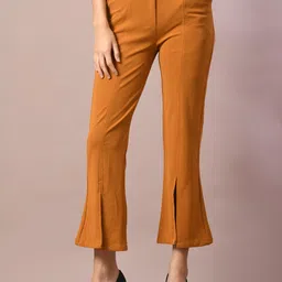 Myshka Women Striped Comfort Flared Wrinkle Free Trousers-picture-13