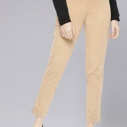 Dollar Missy Women Mid-Rise Relaxed Tapered Fit Wrinkle Free Trousers-picture-3