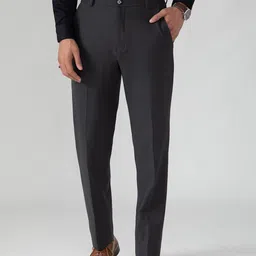 SUBTRACT Men Slim Fit Four Way Stretch Wrinkle Free Mid Rise Formal Trouser-picture-37