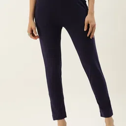 De Moza Women Slim Fit Cotton Cigarette Trousers-image-93