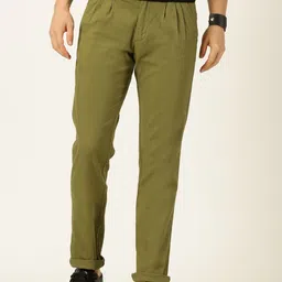 Thomas Scott Men Smart Linen Cotton Pleated Chino Trouser-picture-32