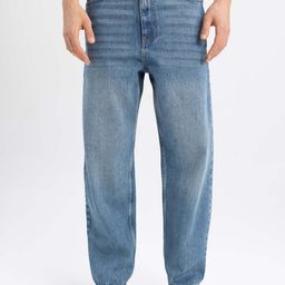 DeFacto Men Mid-Rise Medium Shade Heavy Fade Clean Look Pure Cotton Jeans-picture-20