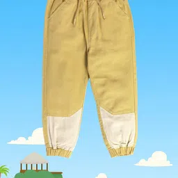 MINI KLUB Boys Mid-Rise Flat-Front Easy Wash Cotton Joggers Trousers image 4
