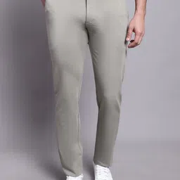 Cantabil Men Comfort Fit Chinos Trousers-image-37
