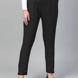 KALINI Women Slim Fit Mid-Rise Chinos Trousers-picture-11