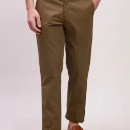 ColorPlus Solid Mid-Rise Regular Fit Chinos Cotton Trousers-image-36