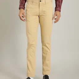 Indian Terrain Men Brooklyn Mid Rise Plain Slim Fit Chinos-image-68