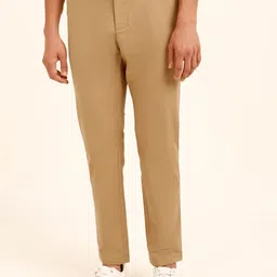 Andamen Men Ultra Slim Fit Cotton Chinos Trousers-picture-16