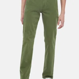 Urban Ranger by pantaloons Men Olive Green Slim Fit Chinos Trousers-picture-19