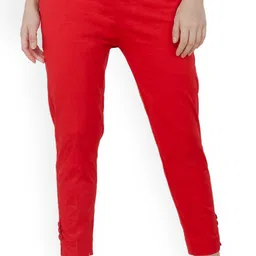 BAESD Women Slim Fit Mid Rise Cotton Trouser-picture-29