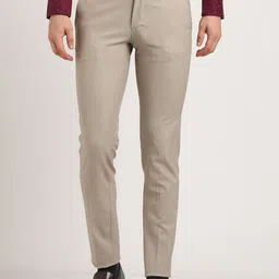 Turtle Men Textured Tailored Slim Fit Trousers-picture-23