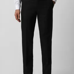 Van Heusen Men Black Slim Fit Trousers-picture-11