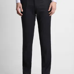 Peter England Elite Men Slim Fit Mid-Rise Formal Trousers-picture-28