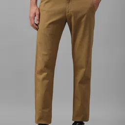 Allen Solly Men Slim Fit Flat-Front Mid-Rise Cotton Casual Trousers-picture-25