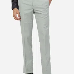 Greenfibre Men Slim Fit Mid-Rise Formal Trousers-picture-16