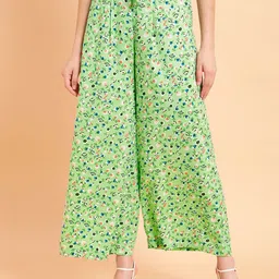 MINT STREET Women Floral Printed Parallel Trousers-picture-29