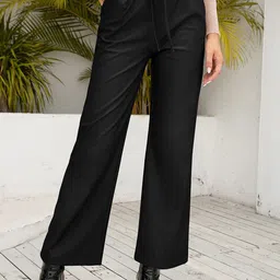 StyleCast Women Black Flared Bootcut Trousers-image-54