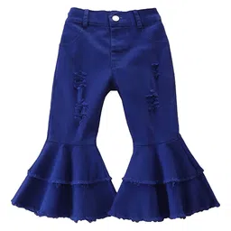StyleCast Girls Blue Flared Bootcut Trousers-image-55
