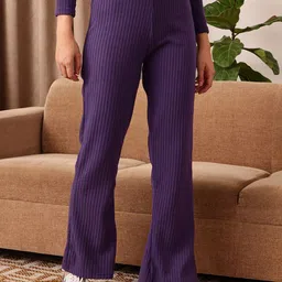 STREET 9 Women Relaxed Mid-Rise Bootcut Trousers-picture-17