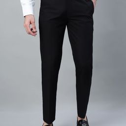 Cantabil Men Mid-Rise Slim Fit Comfort Trousers-picture-31