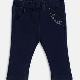 Chicco Infant Girls Mid-Rise Comfort Fit Cotton Denim Trousers-picture-11