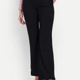 Next One Women Relaxed Flared High-Rise Non Iron Formal Trousers image 1