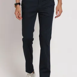 Turtle Men Mid-Rise Relaxed Slim Fit Trousers-image-38