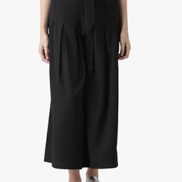 DODO & MOA Women Black Pleated Culottes Trousers-picture-17