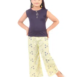 BAESD Girls Floral Printed Top With Trousers & Jacket-image-21