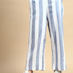 De Moza Women Striped Trousers-image-24
