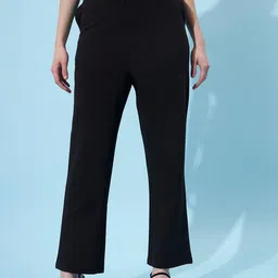 Athena Women Straight Fit High-Rise Parallel Trousers-picture-41