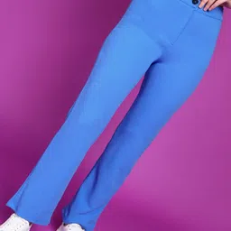 Popwings Women Relaxed High-Rise Easy Wash Trousers-picture-42