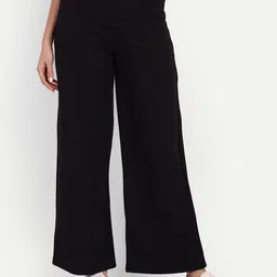 BROADSTAR Women Smart Loose Fit High Rise Easy Wash Trousers-picture-18