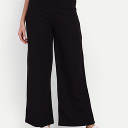 BROADSTAR Women Smart Loose Fit High-Rise Easy Wash Parallel Trousers-picture-22