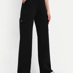 BROADSTAR Women Smart Regular Fit High-Rise Easy Wash Cotton Parallel Trousers-image-92