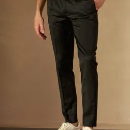 DENNISON Men Smart Tapered Fit Easy Wash Trousers-image-76