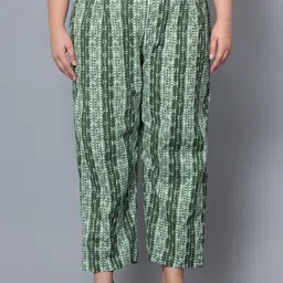 Indietoga Women ComfortPrinted Easy Wash Cotton Parallel Trousers-image-16