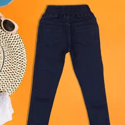 A-Okay Girls Slim Fit High-Rise Denim Joggers image 2
