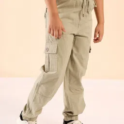 Stylo Bug Boys Ankle Length Solid Cargos Trousers image 5