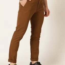 Mast & Harbour Men Smart Mid-Rise Easy Wash Chinos Trousers image 5