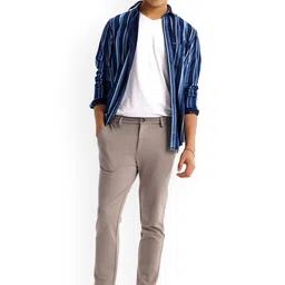 Red Flame Men Slim Fit Mid Rise Stretchable Regular Trousers image 3